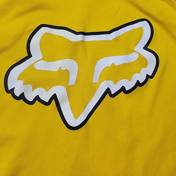 Fox Racing Vintage 90's Y2K Yellow Racing Jersey Men's XL - Picture 3 of 11